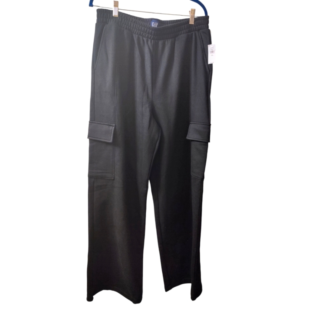 GAP Black Fleece-Jogger Unisex Pants Size L Long NWT
